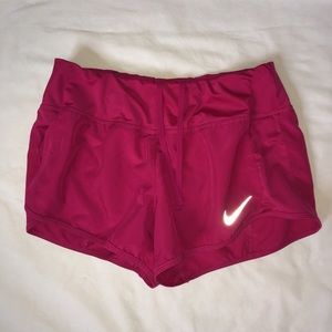 Burgundy Nike Running Shorts